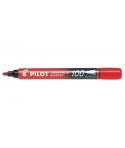 Pilot Rotulador Permanente 100 - Punta Fina de Bala 4,5mm - Trazo 1mm - Color Rojo