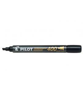 Pilot Rotulador Permanente 400 - Punta Biselada 4,5mm - Trazo 4mm - Color Negro