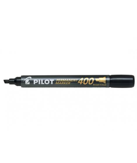 Pilot Rotulador Permanente 400 - Punta Biselada 4,5mm - Trazo 4mm - Color Negro