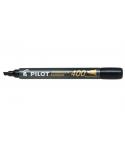 Pilot Rotulador Permanente 400 - Punta Biselada 4,5mm - Trazo 4mm - Color Negro