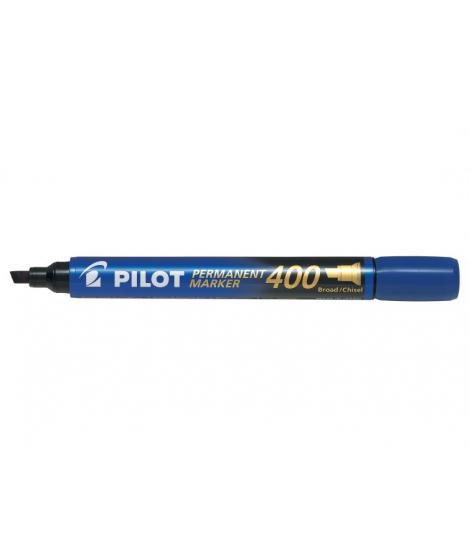 Pilot Rotulador Permanente 400 - Punta Biselada 4,5mm - Trazo 4mm - Color Azul