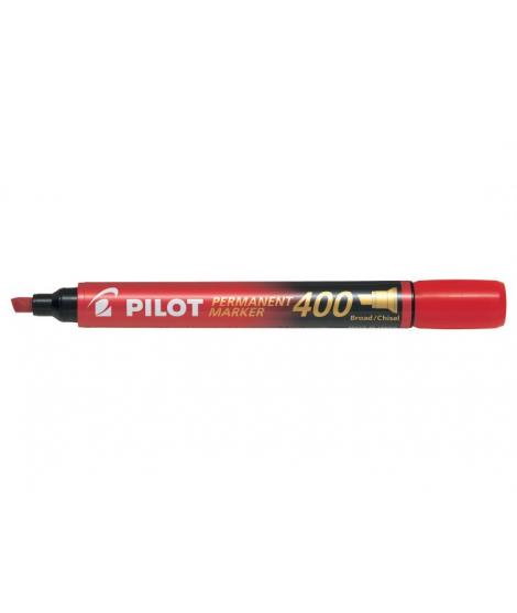 Pilot Rotulador Permanente 400 - Punta Biselada 4,5mm - Trazo 4mm - Color Rojo