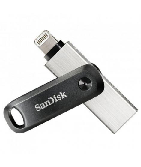 Sandisk IXpand Go Memoria USB 3.0 y Lightning 64GB - Diseño Metalico/Plastico - Color Acero/Negro (Pendrive)