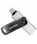 Sandisk IXpand Go Memoria USB 3.0 y Lightning 64GB - Diseño Metalico/Plastico - Color Acero/Negro (Pendrive)