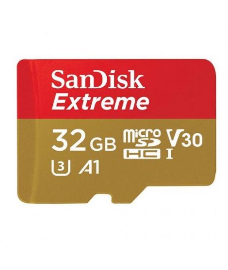 Sandisk Extreme Tarjeta Micro SDHC 32GB UHS-I U3 A1 Clase 10 100MB/s + Adaptador SD