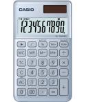 Casio SL-1000SC Calculadora de Bolsillo - Pantalla Extragrande de 10 Digitos - Alimentacion Solar y Pilas - Color Azul