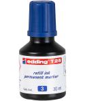 Edding T25 Bote de Recarga para Rotulador Permanente - Capacidad 30ml - Color Azul