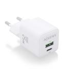 Aisens Cargador Gan 25W - 1xUSB-C PD3.0 QC4.0 - 1xUSB-A QC3.0 - Color Blanco