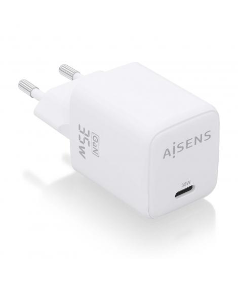 Aisens Cargador Gan 35W - 1xUSB-C PD3.0 QC4.0 - Color Blanco