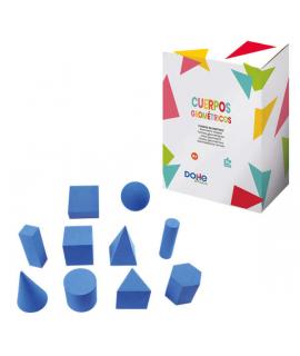 Dohe Coleccion de Cuerpos Geometricos - Incluye Prismas y Piramides - Cubo, Cilindro, Cono y Esfera - Ideal para Segundo Ciclo d