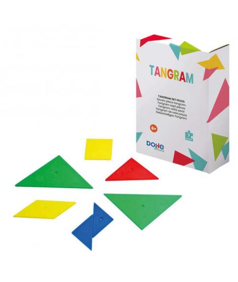 Dohe Tangram de Madera - 7 Piezas - Favorece la Imaginacion y Creatividad - Desarrollo del Sentido Espacial - Recomendado para S