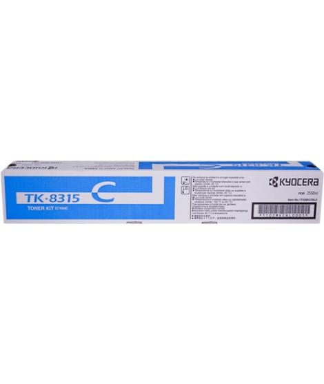 Kyocera TK8315 Cyan Cartucho de Toner Original - 1T02MVCNL0/TK8315C