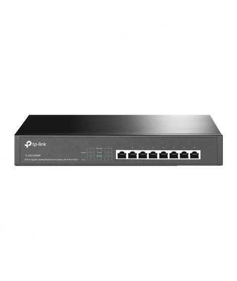 TP-Link Switch Sobremesa - 8 Puertos Gigabit con PoE+ - Montaje en Rack