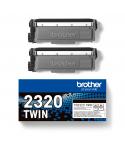 Brother TN2320 Negro Pack de 2 Cartuchos de Toner Originales - TN2320TWIN