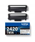 Brother TN2420 Negro Pack de 2 Cartuchos de Toner Originales - TN2420TWIN