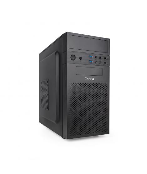 Tooq Caja Minitorre Micro-ATX/Mini-ITX - Tamaño Disco Soportado 3.5", 2.5" - USB3.0, 2.0, Audio HD, Lector de Tarjetas - Ventila