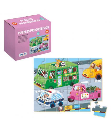 Dohe Puzzle Educativo para Niños - 30 Piezas - Doble Capa de Carton y Contrachapado - Estimula la Imaginacion y el Razonamiento