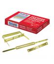 Dohe Fastener Metalico Dorado - para Encuadernaciones de 80mm - Lengüeta y Pasador - Caja de 50 Uds