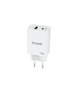 Tooq Cargador de Pared GaN USB-CPD + USB-AQC 45W - Color Blanco