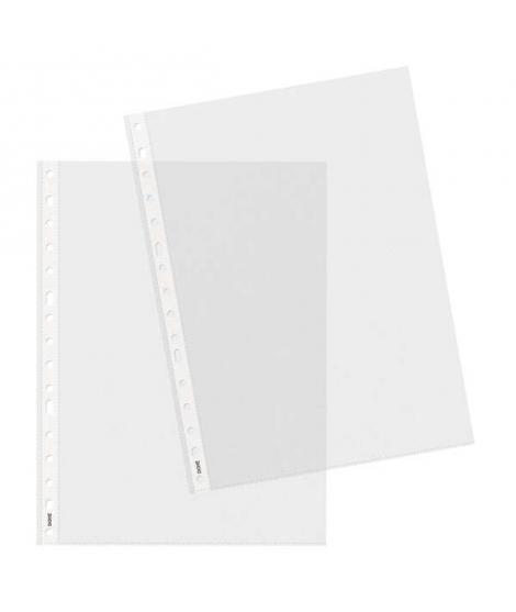 Dohe 100 Fundas Multitaladro de 16 Perforaciones - 100x100mm - Polipropileno Transparente Piel de Naranja y Cristal de Diversas 