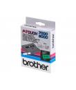 Brother TX731 Cinta Laminada Original de Etiquetas - Texto Negro sobre Fondo Verde - Ancho 12mm x 15 metros