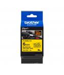 Brother TZeFX611 Cinta Laminada Flexible Original de Etiquetas - Texto negro sobre fondo amarillo - Ancho 6mm x 8 metros