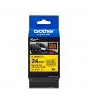 Brother TZeFX651 Cinta Laminada Flexible Original de Etiquetas - Texto negro sobre fondo amarillo - Ancho 24mm x 8 metros