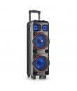 NGS Wild Dub 1 Altavoz Inalambrico Bluetooth 300W TWS - Doble Subwoofer 8" - Autonomia hasta 12h - USB, MicroSD y Aux In - Luces