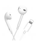 XO EP13 Auriculares con Microfono Lightning - Fuertes Graves - Boton de Control - Cable 1.2m - Color Blanco