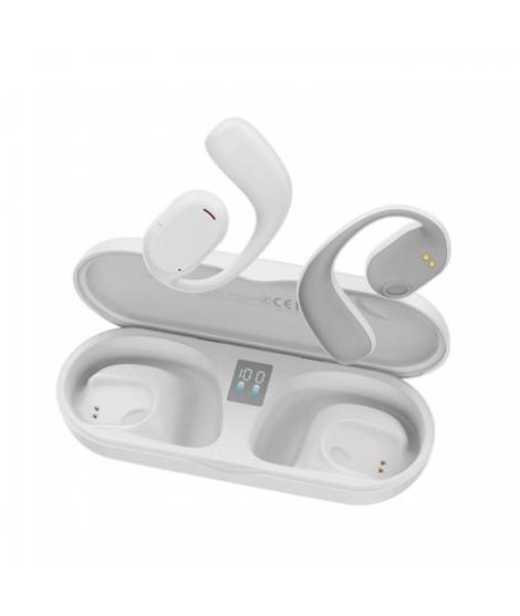 XO Auriculares TWS X25 - Pantalla Digital + Conduccion de Aire - Color Blanco