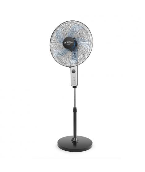 Orbegozo SF 1046 Ventilador de Pie - Temporizador hasta 1 Hora - Altura Regulable hasta 150cm - Potencia de 80W - 5 Aspas y 3 Ve