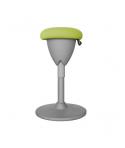 Cromad Design Taburete Multiusos - Asiento con Altura Ajustable - Giro de 360º - Tejido a Prueba de Agua - Color Verde/Gris