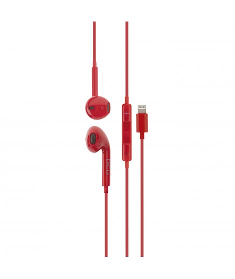 DCU Tecnologic Auriculares Stereo con Conector Lightning - Color Rojo