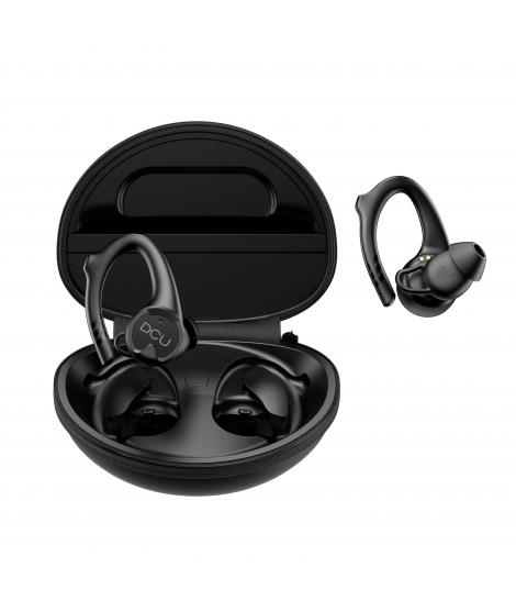 DCU Tecnologic Earbuds Bluetooth Sport Earhook IPX-6 - Auriculares Inalambricos Diseñados para Deportistas - Ganchos para Las Or