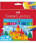 Faber-Castell Castle Pack de 36 Rotuladores - Tinta con Base de Agua Lavable - Colores Surtidos