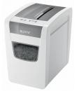 Leitz IQ Destructora de Papel Slim Home Office P4 - Silenciosa y Estilizada - 10 Hojas - Papelera 23L - Corte Confeti - Nivel de