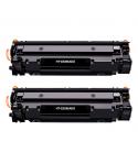 HP CE285A/CE278A/CB435A/CB436A Negro Pack de 2 Cartuchos de Toner Genericos - Reemplaza 85A/78A/35A/36A