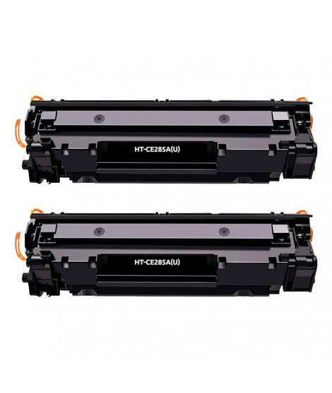 HP CE285A/CE278A/CB435A/CB436A Negro Pack de 2 Cartuchos de Toner Genericos - Reemplaza 85A/78A/35A/36A