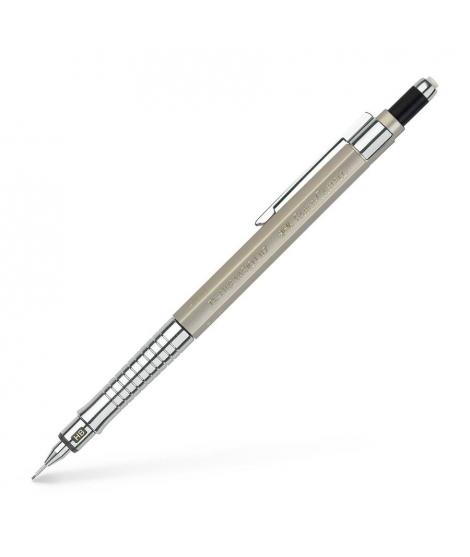 Faber-Castell TK-Fine Vario L Portaminas HB 0.7mm - Con Goma de Borrar - Clip de Metal - Color Champagne