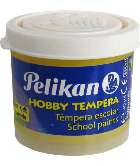 Pelikan Tempera Escolar Frasco 40ml - Facil de Lavar - Ideal para Actividades Escolares - Color Amarillo