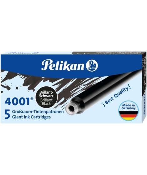 Pelikan Caja de 5 Cartuchos Largos 4001 GTP/5 - Tinta de Alta Calidad - Compatible con Plumas Estilograficas - Facil de Instalar