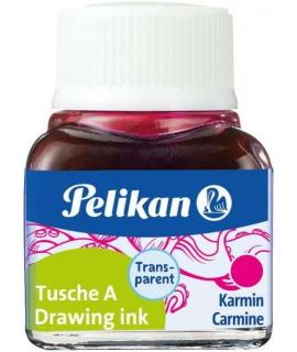 Pelikan Tinta China 523 10ml N.2 - Botella de 10ml - Ideal para Dibujo y Caligrafia - Color Carmin