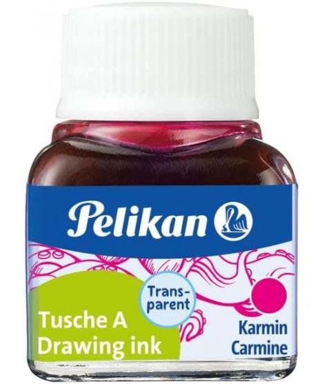 Pelikan Tinta China 523 10ml N.2 - Botella de 10ml - Ideal para Dibujo y Caligrafia - Color Carmin