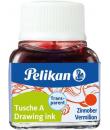 Pelikan Tinta China 523 10ml N.3 - Botella de 10ml - Ideal para Dibujo y Caligrafia - Color Bermellon