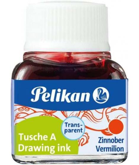 Pelikan Tinta China 523 10ml N.3 - Botella de 10ml - Ideal para Dibujo y Caligrafia - Color Bermellon