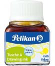 Pelikan Tinta China 523 10ml N.5 - Botella de 10ml - Resistente al Agua - Ideal para Dibujo y Caligrafia - Color Amarillo