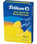 Pelikan Pack de 12 Ceras para Marcar - Punta Resistente - Ideal para Resaltar Textos - Color Amarillo