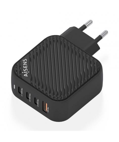 Aisens Cargador GAN 100W - 3xUSB-C PD3.0 QC4.0 - 1xUSB-A QC3.0