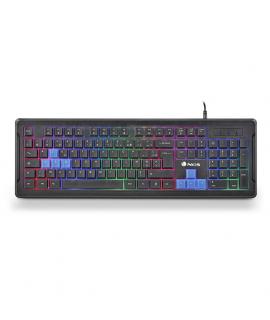 NGS GKX-305 Teclado Gaming USB Frances - 26 Teclas Antighosting - Iluminacion LED 5 Niveles de Intensidad - Teclas Multimedia - 