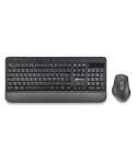 NGS Spell Kit Pack Teclado Multidispositivo Inalambrico USB Bluetooth Frances - 10 Teclas Multimedia - Resistente a Vertidos + R